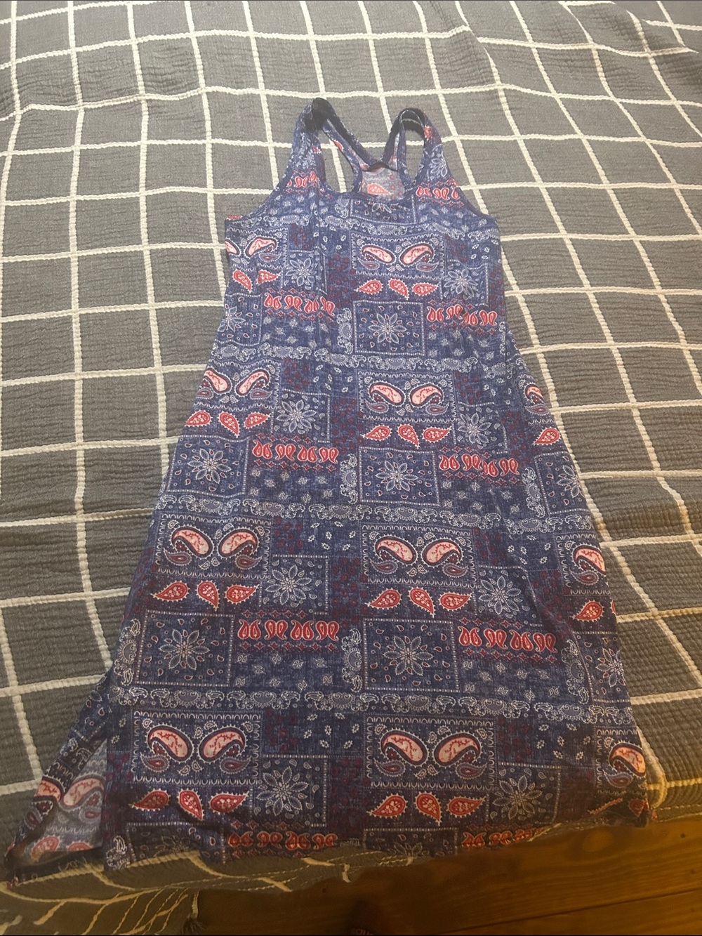 Women’s Blue Paisley One-Piece Dress